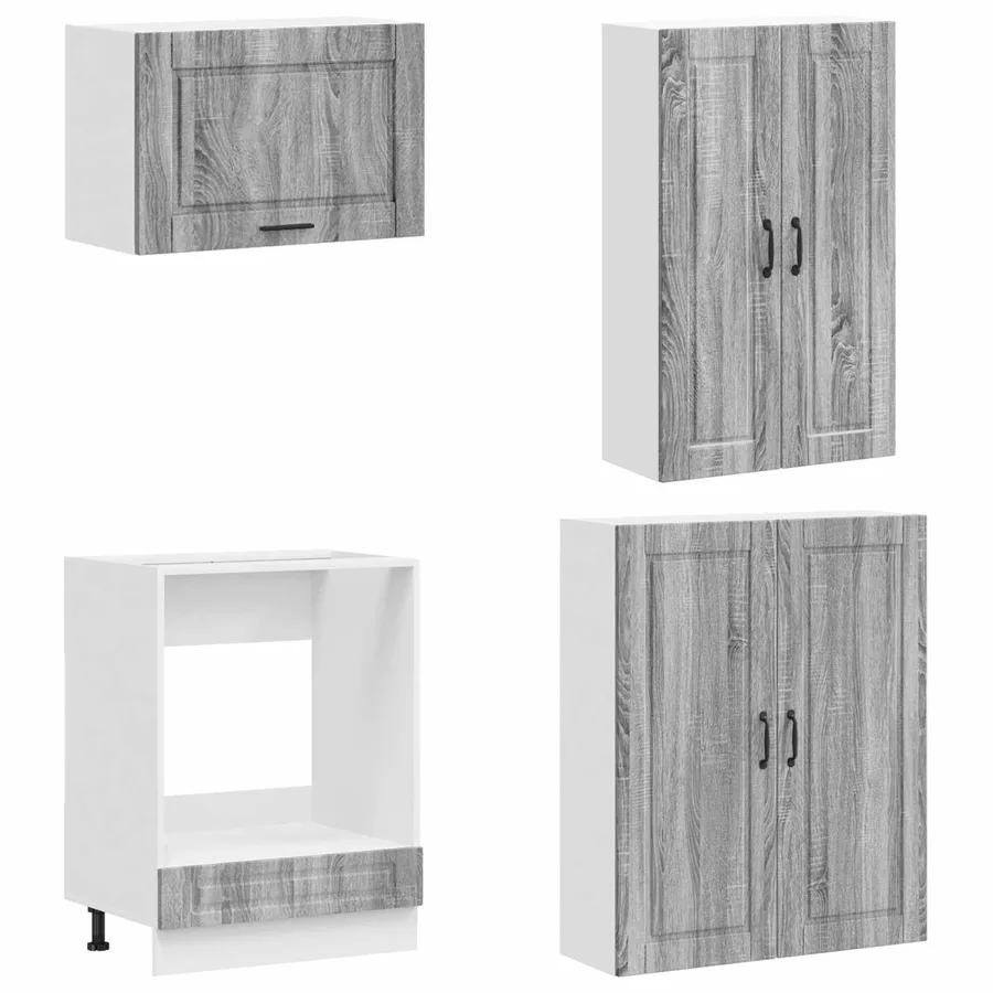 Unité de cuisine PORTO 8 pcs Sonoma gris Bois d'ingénierie - 4