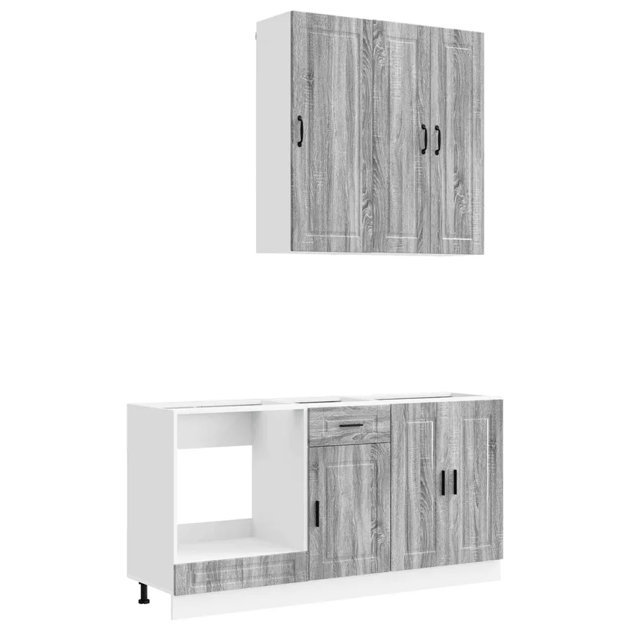 Unité de cuisine PORTO 5 pcs Sonoma gris Bois d'ingénierie - 2