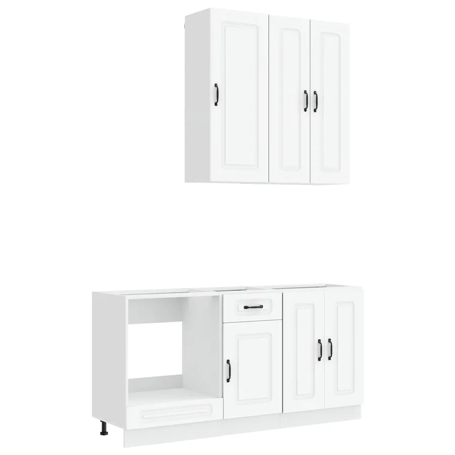 Unité de cuisine KALMAR 5 pcs Blanc Bois d'ingénierie - 2