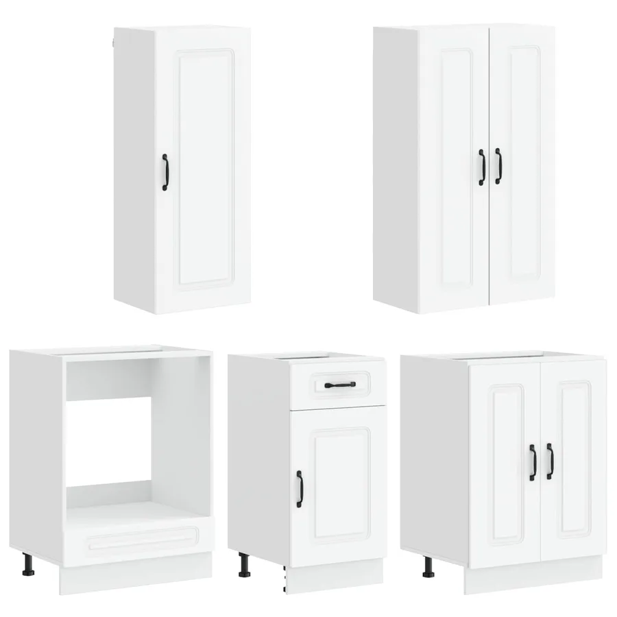 Unité de cuisine KALMAR 5 pcs Blanc Bois d'ingénierie - 3