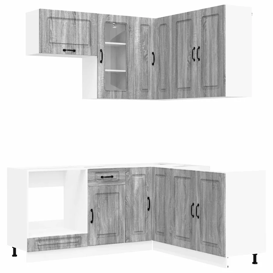 Unité de cuisine KALMAR 8 pcs Sonoma gris Bois d'ingénierie - 2