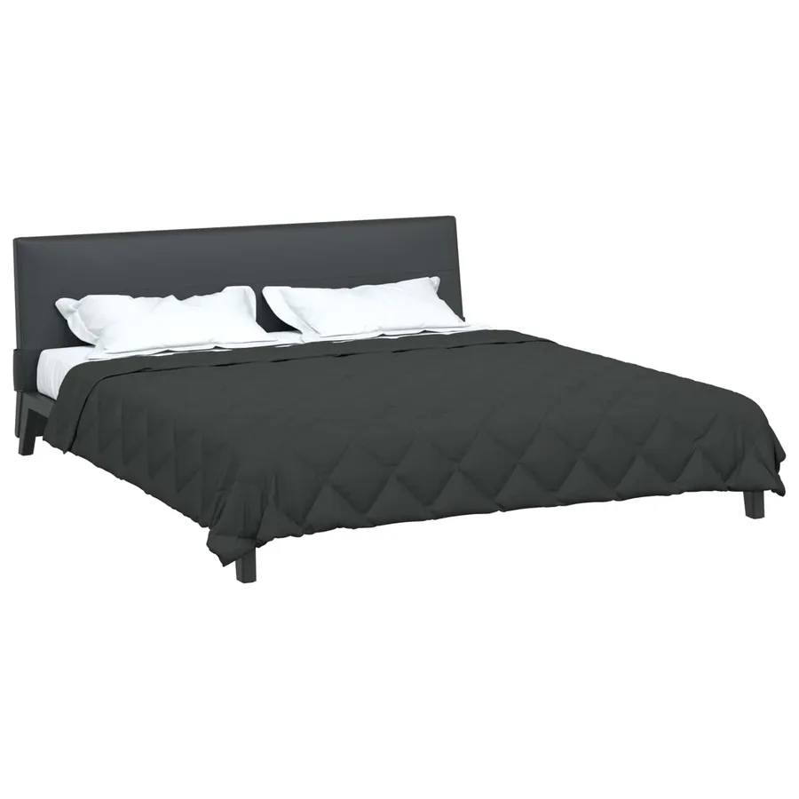 Duvet complet toute l'année Anthracite 220 x 240 cm Microfibre - 3