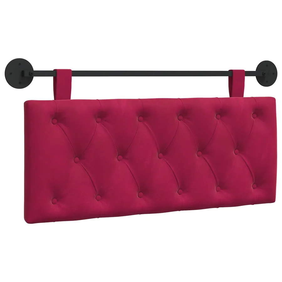 Tête de lit suspendue Avec lumière LED Bordeaux Velours - 2