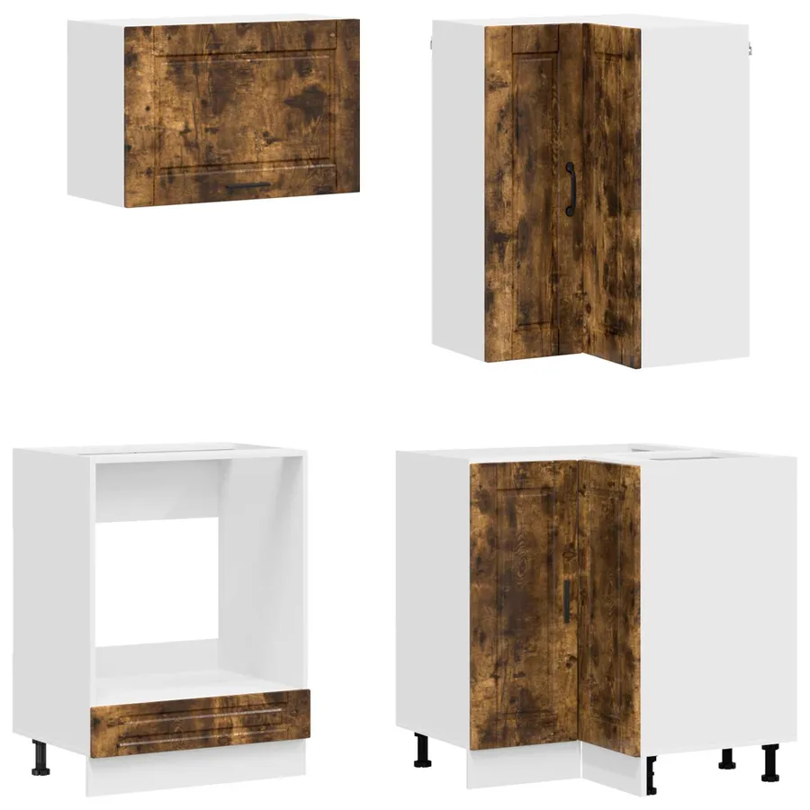Unité de cuisine PORTO 8 pcs Chêne fumé Bois d'ingénierie - 4