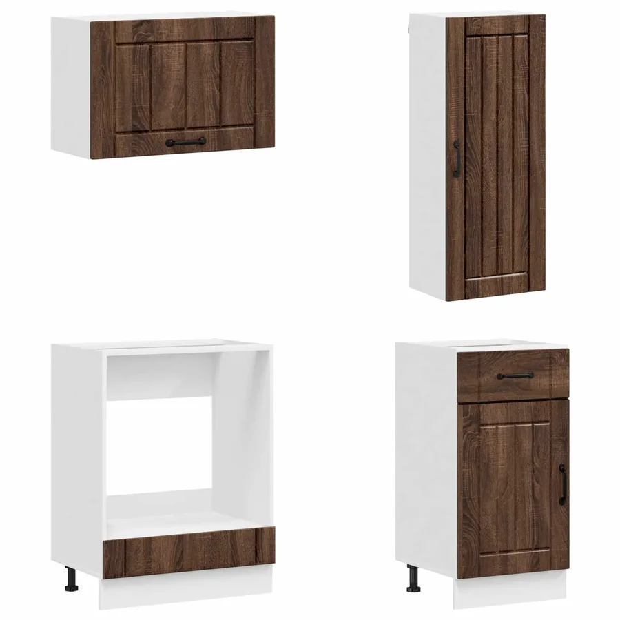 Unité de cuisine LUCCA 8 pcs Chêne brun Bois d'ingénierie - 4