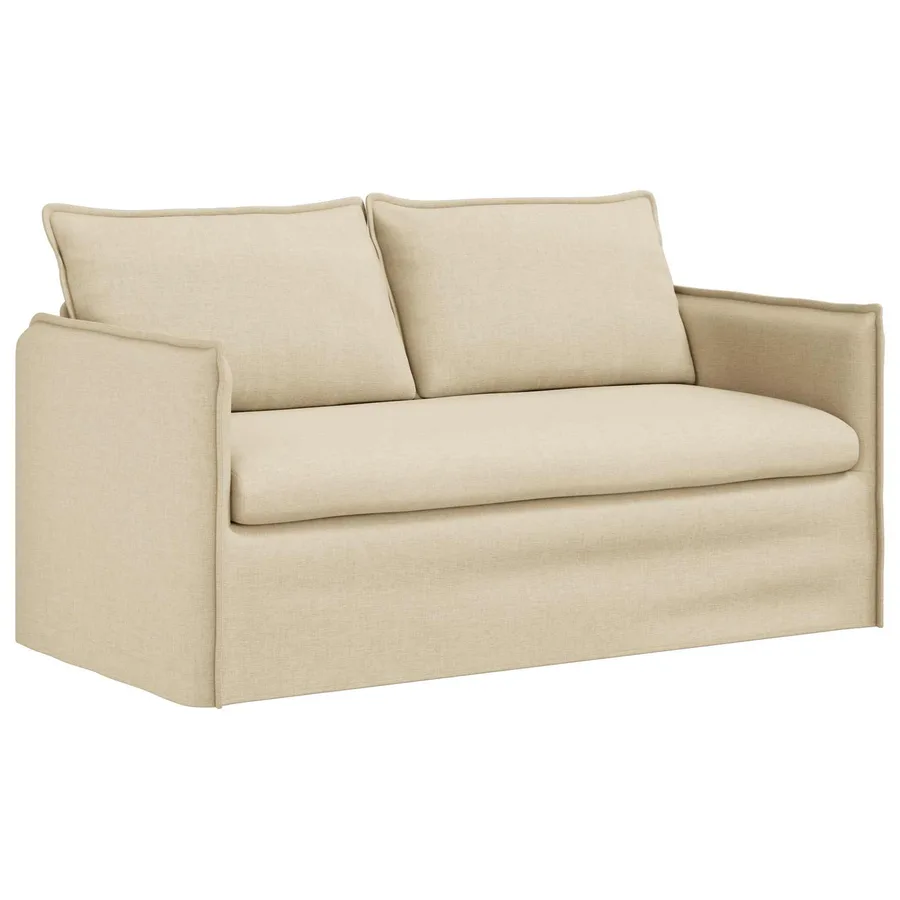 Canapé Crème 156 x 82 x 85 cm tissu - 2
