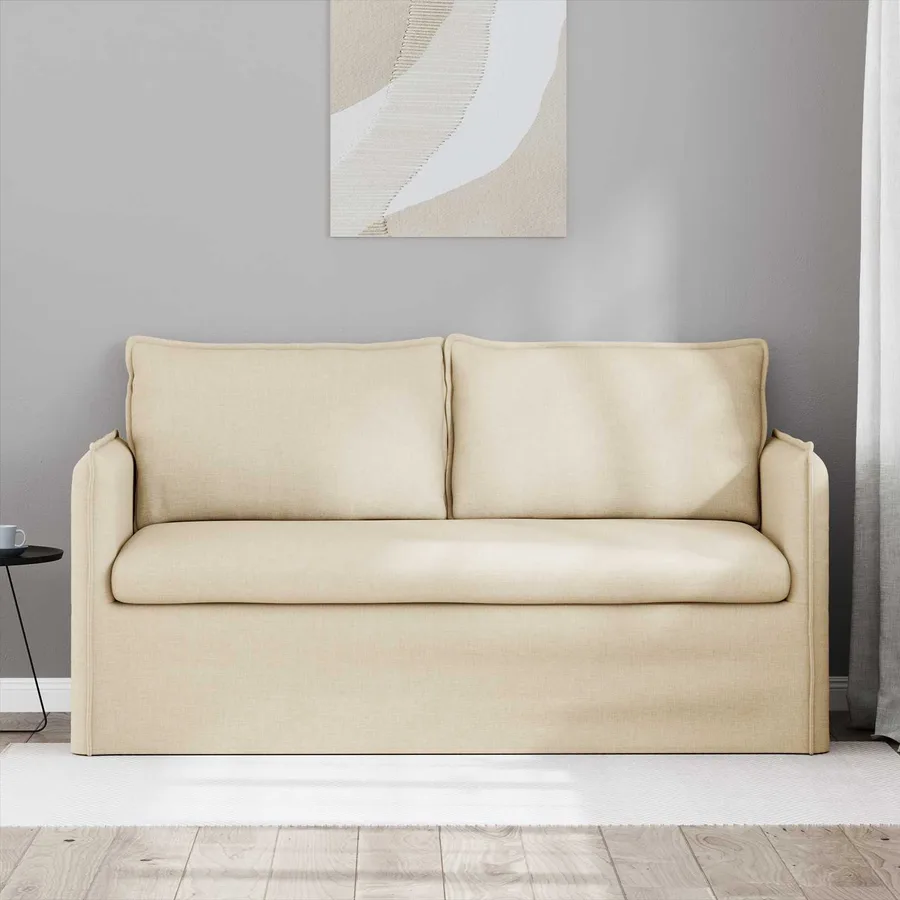 Canapé Crème 156 x 82 x 85 cm tissu - 3