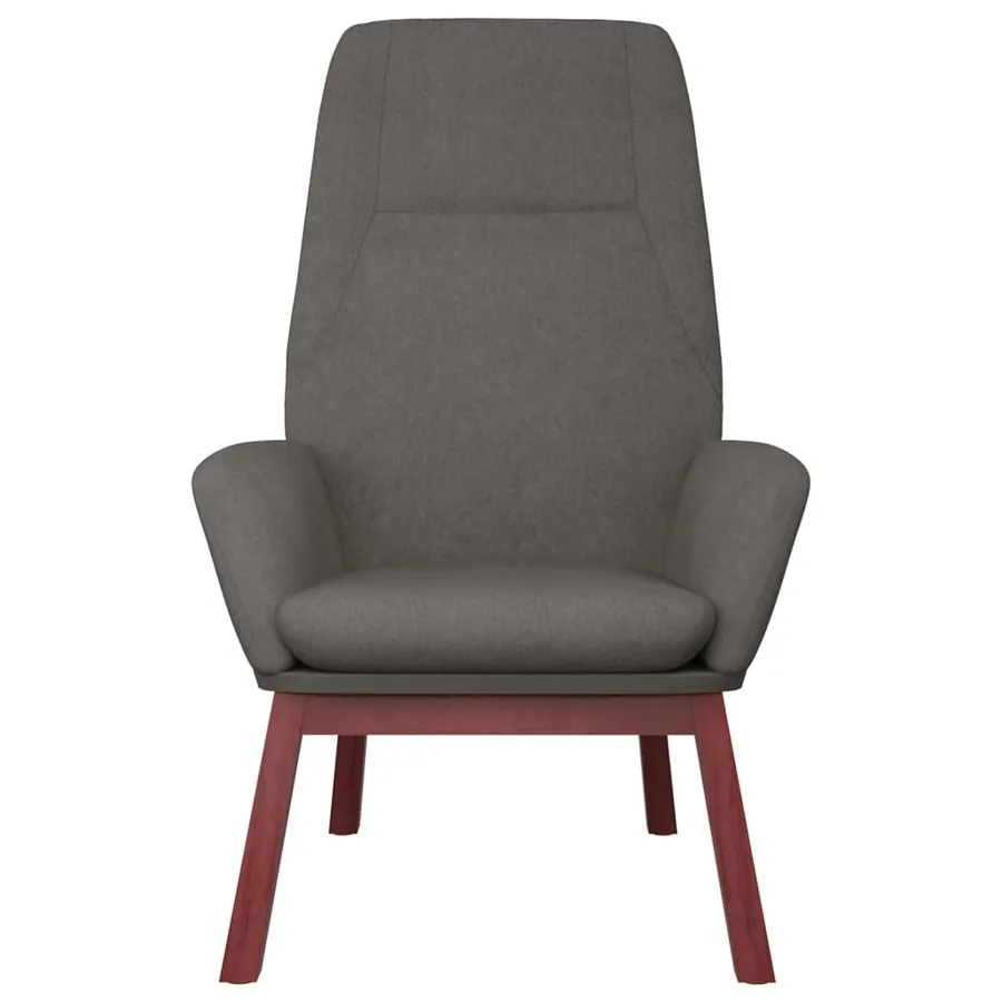 Chaise de relaxation avec repose-pied Gris clair Tissu - 4