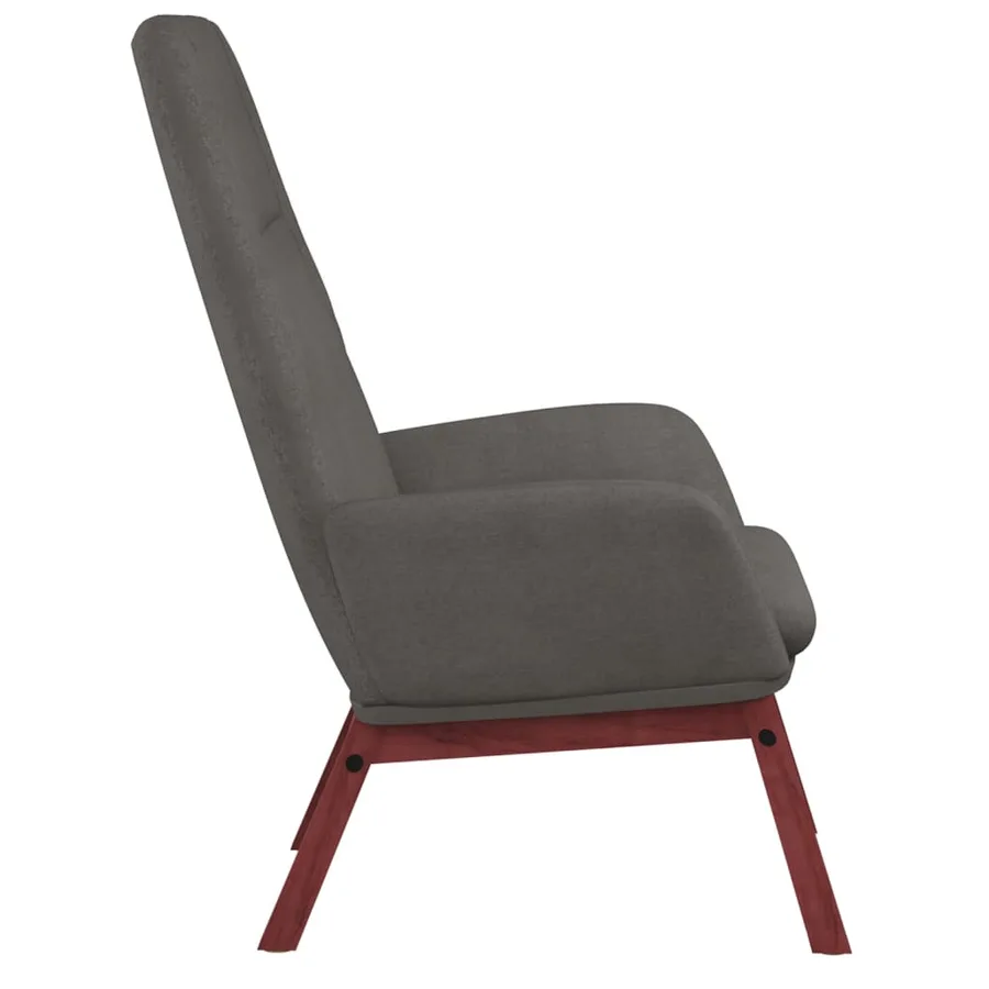 Chaise de relaxation avec repose-pied Gris clair Tissu - 5
