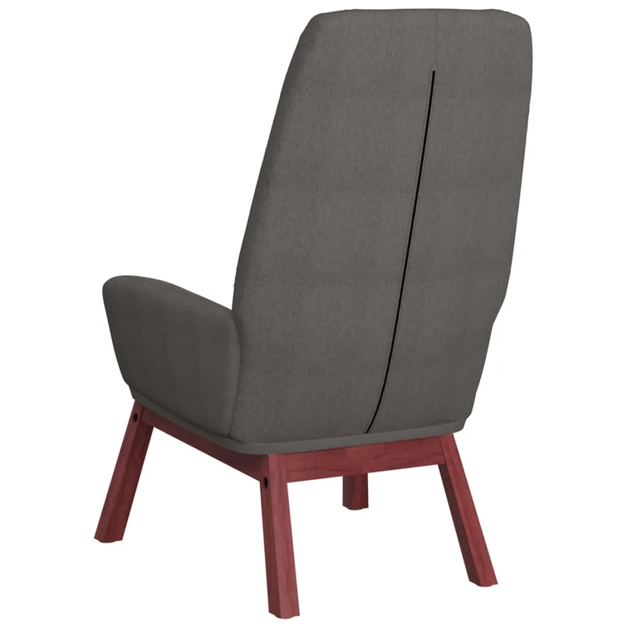 Chaise de relaxation avec repose-pied Gris clair Tissu - 6