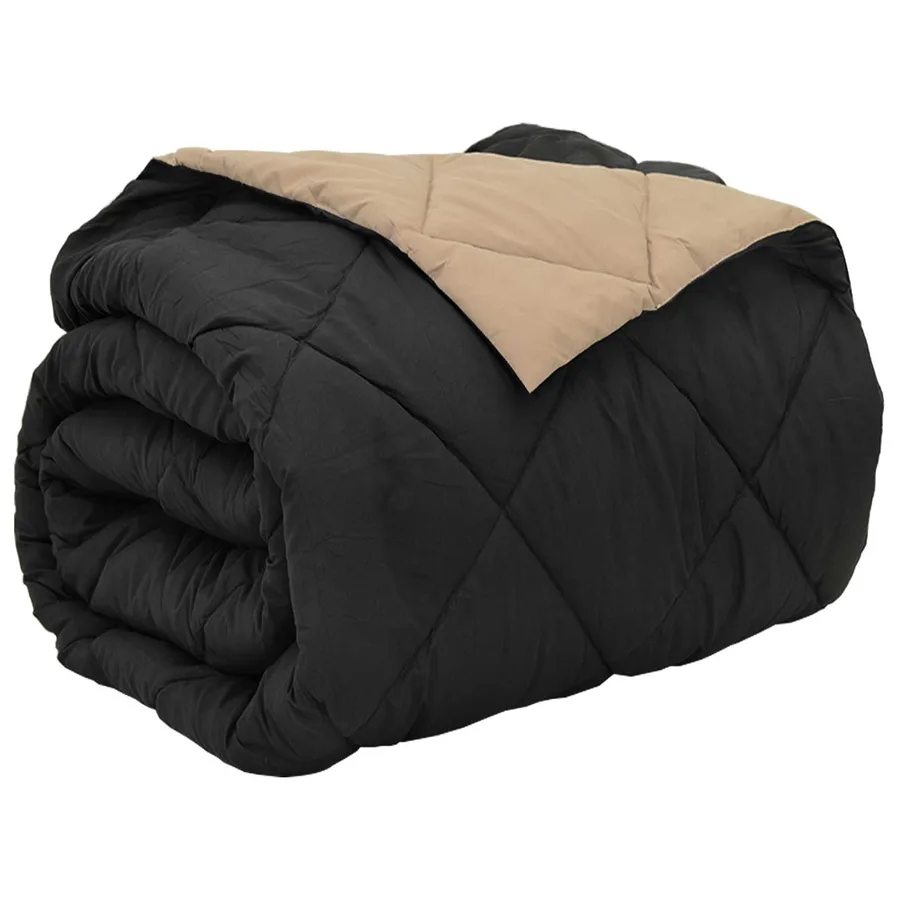 Duvet complet toute l'année Noir et Taupe 200 x 220 cm - 2