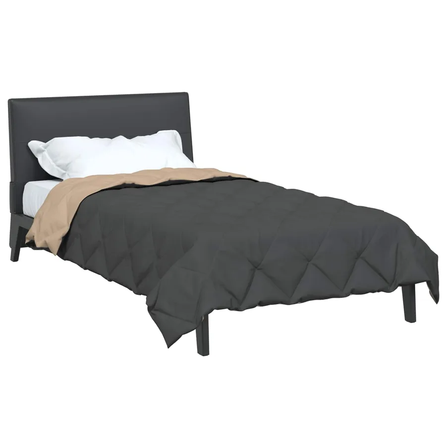Duvet d'été simple Anthracite et Taupe 220 x 140 cm Microfibre - 3
