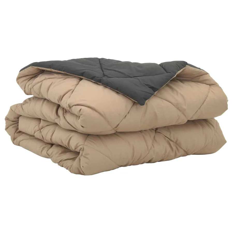 Duvet d'été simple Anthracite et Taupe 220 x 140 cm Microfibre - 5