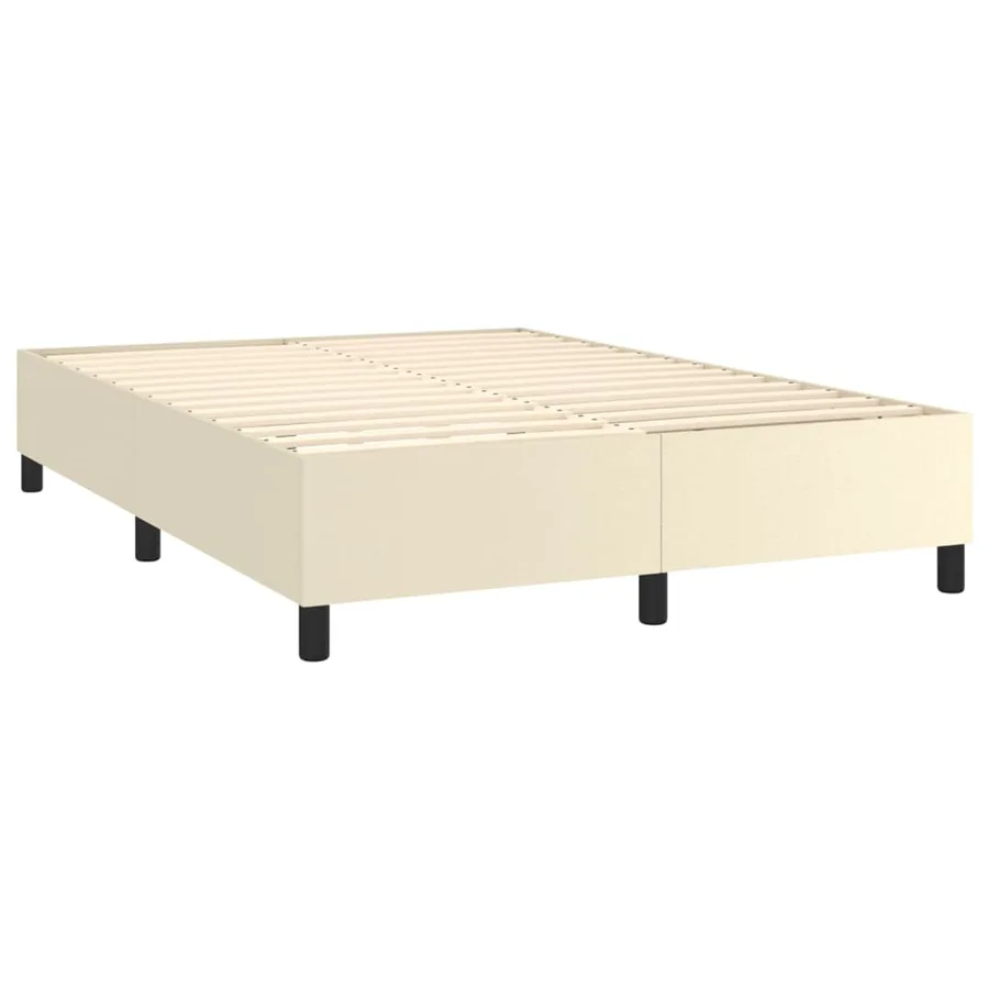 Sommier à lattes de lit matelas LED Crème 140x190 cm Similicuir - 5