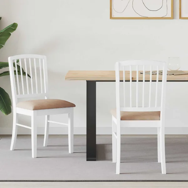 Chaises de salle à manger 2 pcs Blanc 50 x 52,5 x 91 cm