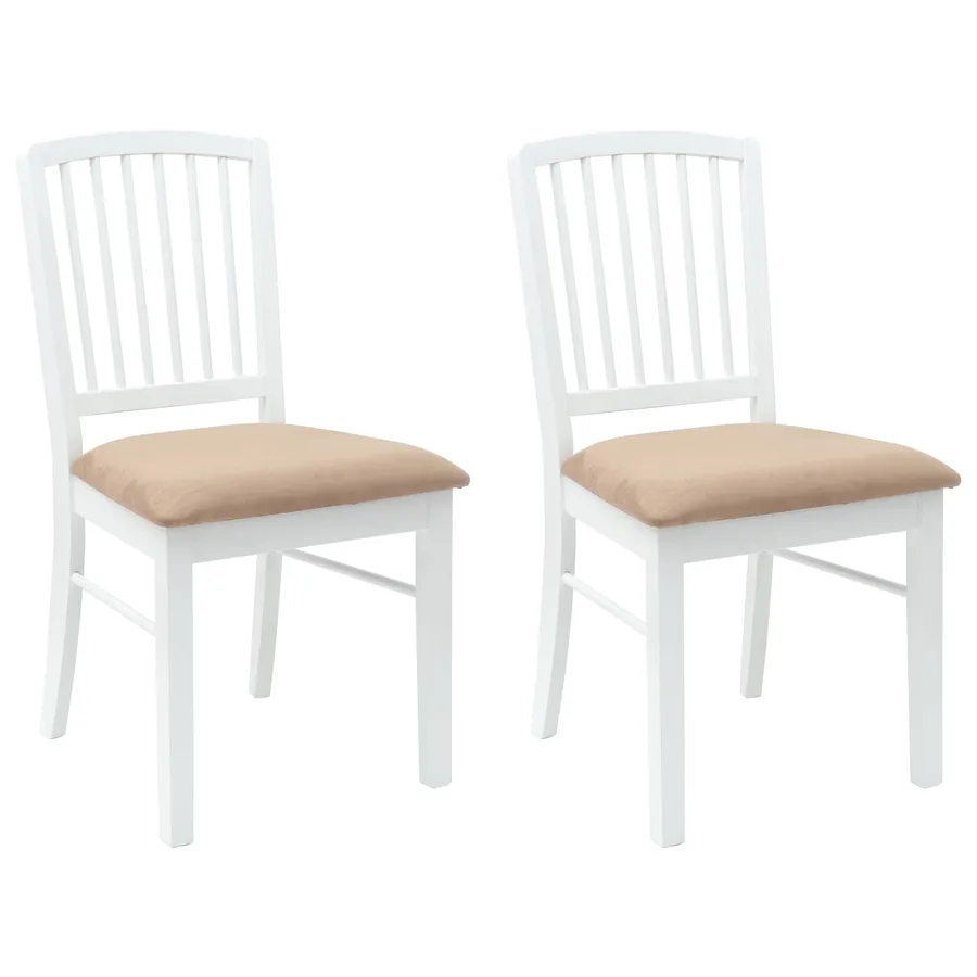 Chaises de salle à manger 2 pcs Blanc 50 x 52,5 x 91 cm - 2