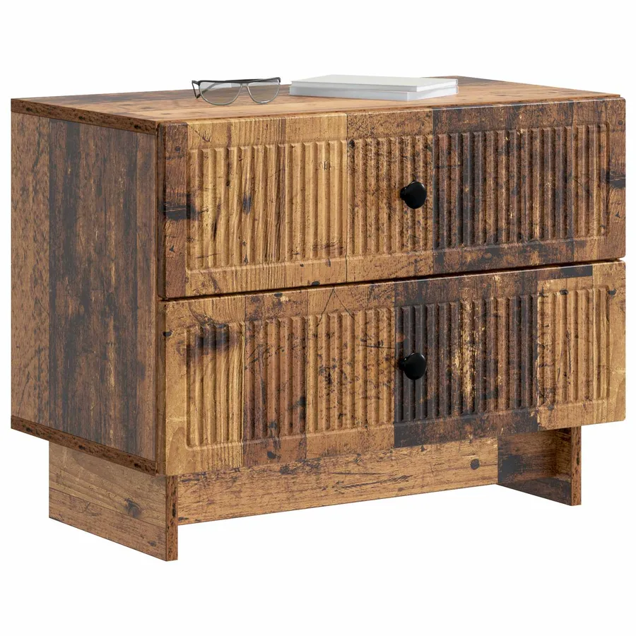 Cabinet de chevet avec tiroir Bois ancien 62 x 34,5 x 47,5 cm - 3