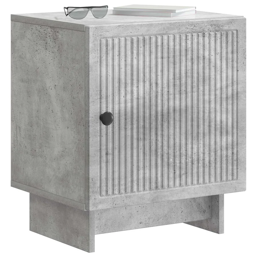 Cabinet de chevet 2 pcs Gris béton 43 x 34,5 x 50 cm - 3