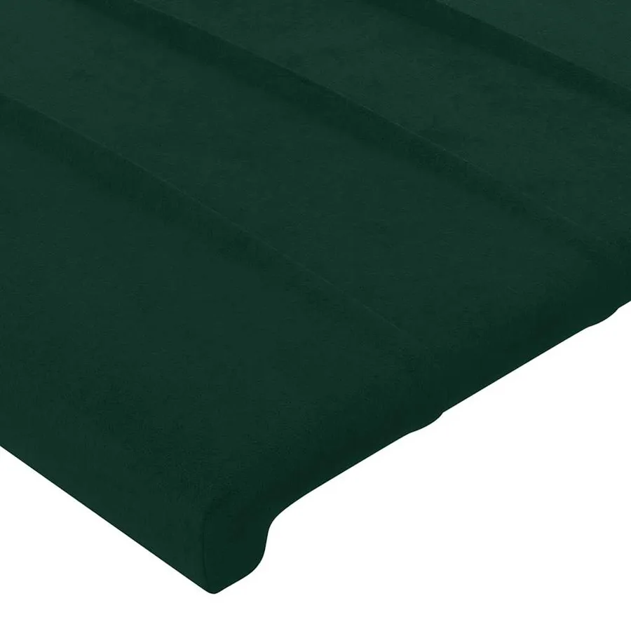 Tête de lit avec oreilles Vert foncé 103x23x78/88 cm Velours - 5
