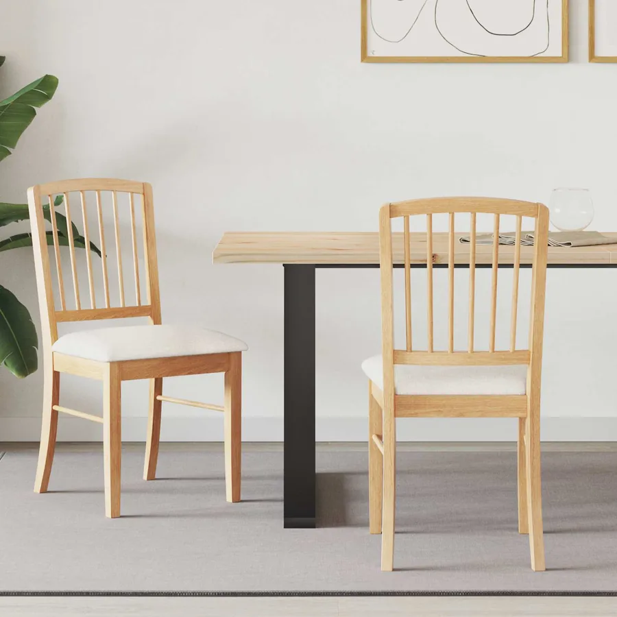 Chaises de salle à manger 2 pcs Naturel 50 x 52,5 x 91 cm