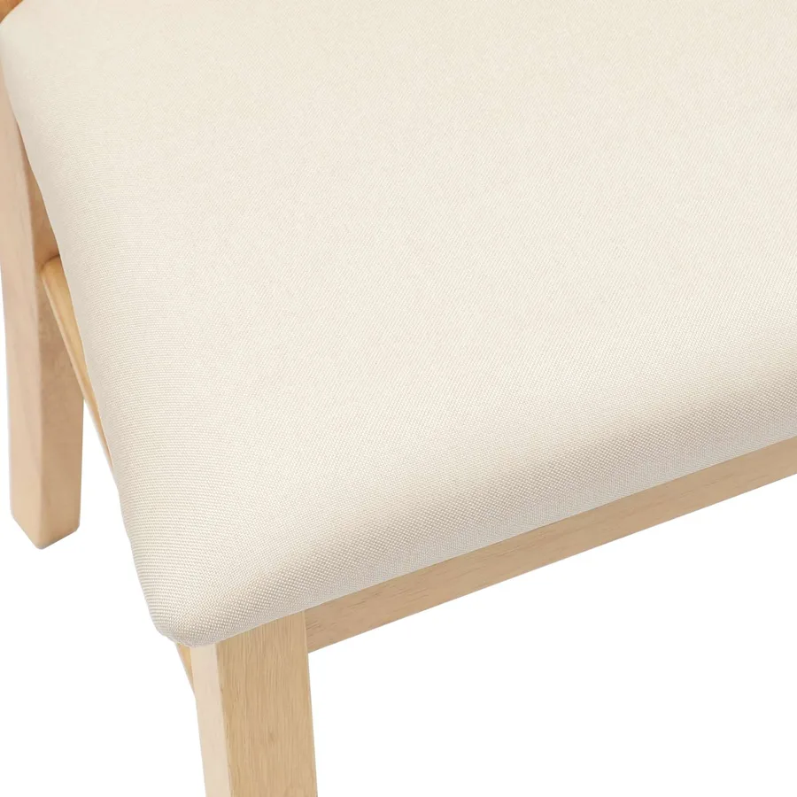 Chaises de salle à manger 2 pcs Naturel 50 x 52,5 x 91 cm - 9