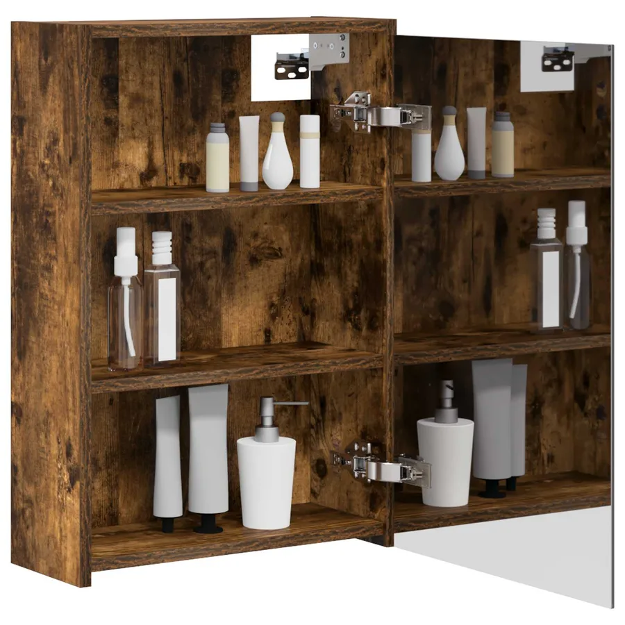 Armoire Miroir de Salle de Bain Chêne fumé 43 x 16 x 62.5 cm - 3