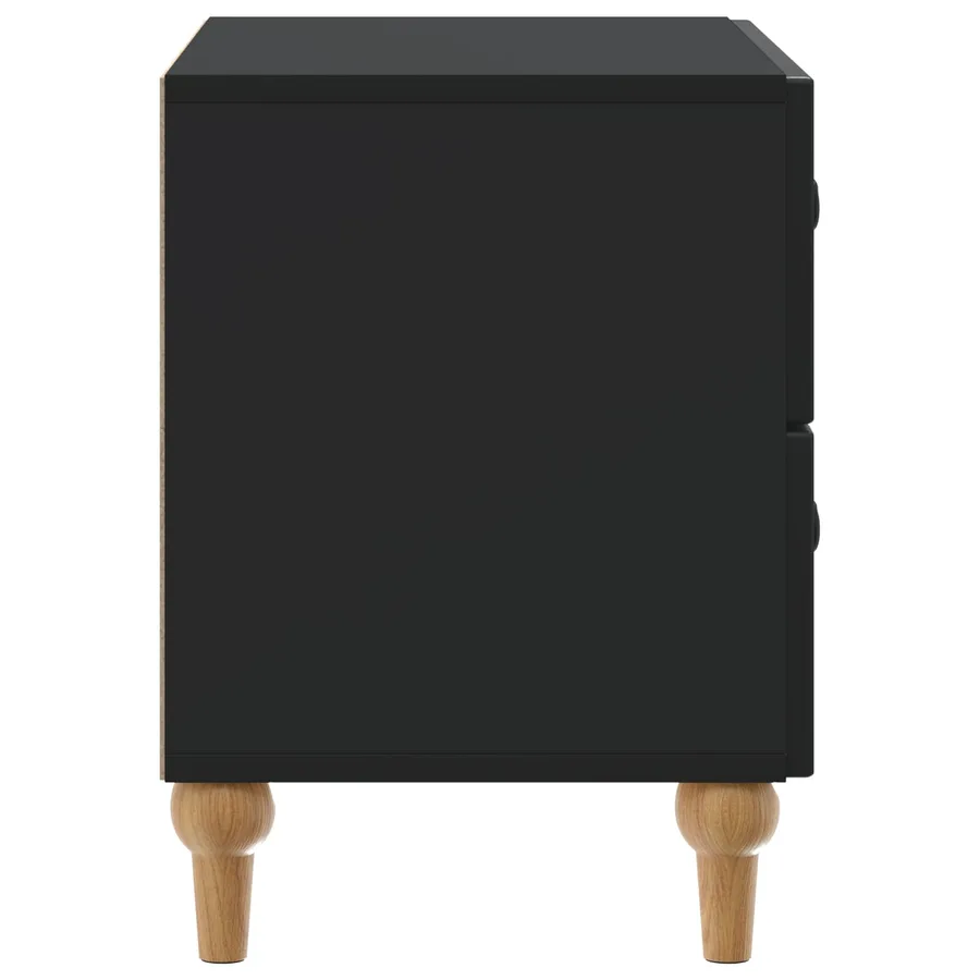Cabinet de chevet Noir 62 x 34,5 x 48 cm Bois d'ingénierie - 6