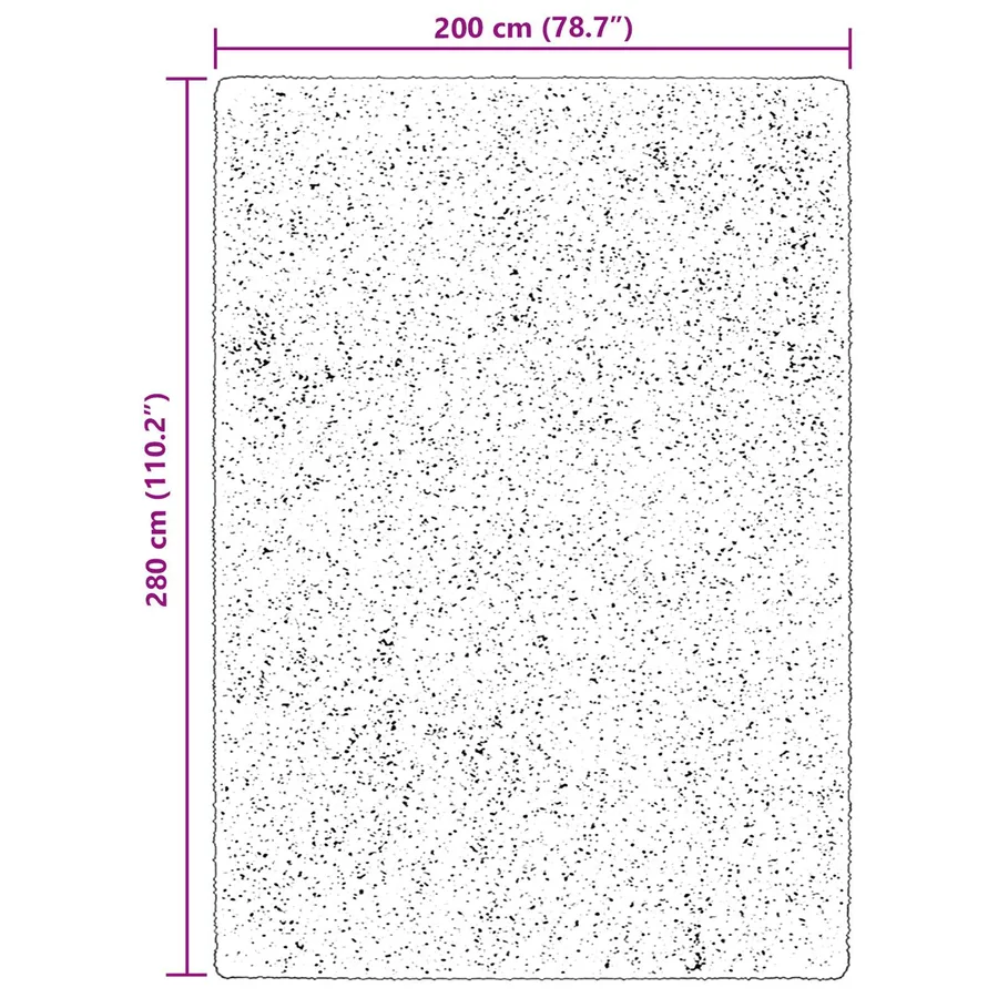 Tapis doux à poils moyens et lavable HUARTE Marron 200 x 280 cm - 8