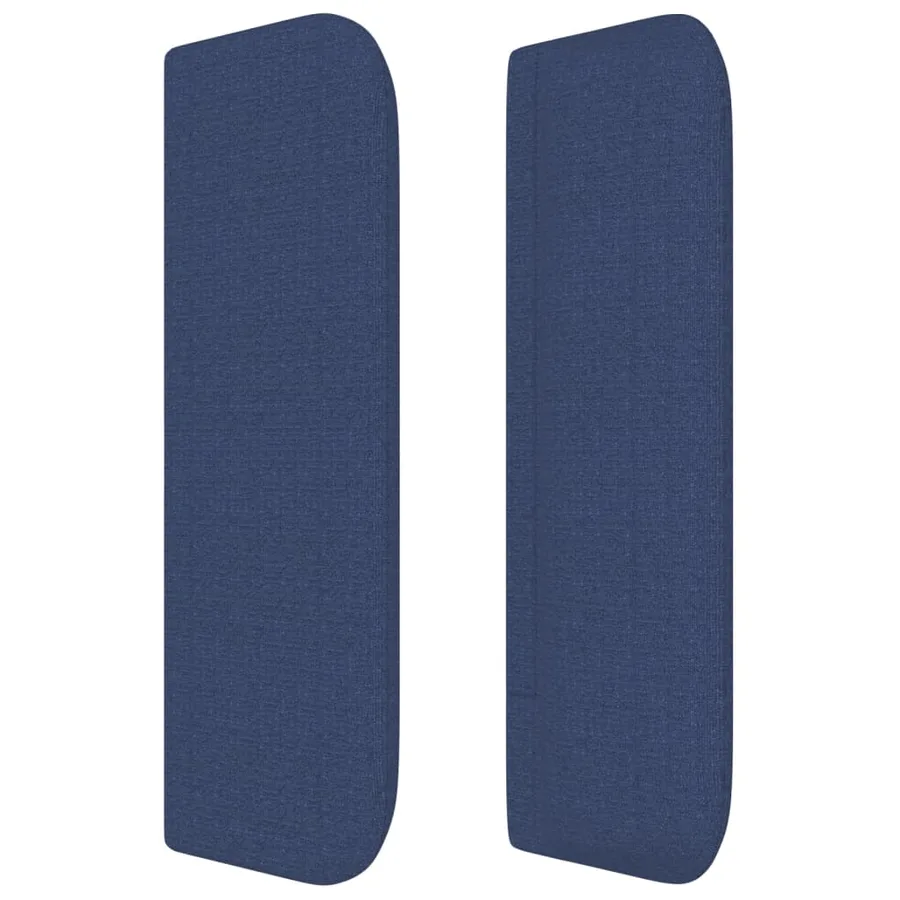 Tête de lit avec oreilles Bleu 203x16x78/88 cm Tissu - 4