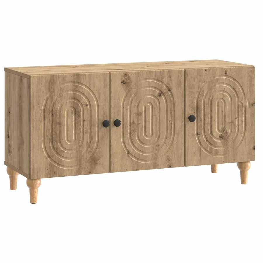 Meuble TV 99 x 34,5 x 50 cm Chêne artisanal Bois d'ingénierie - 2