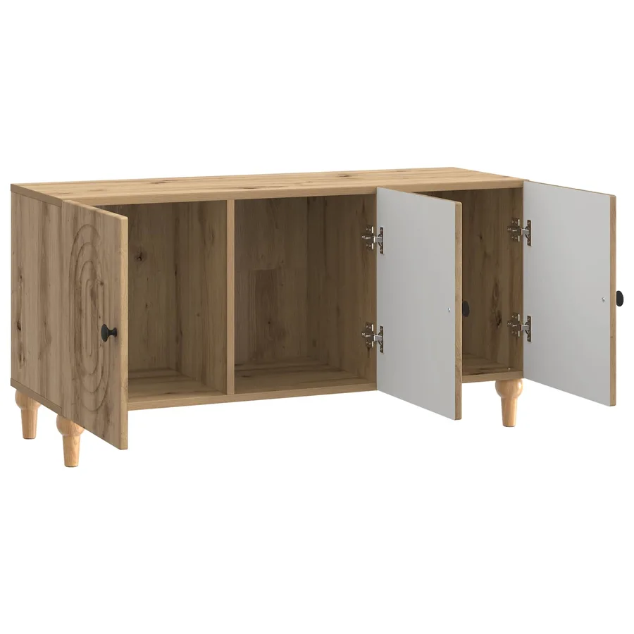 Meuble TV 99 x 34,5 x 50 cm Chêne artisanal Bois d'ingénierie - 5