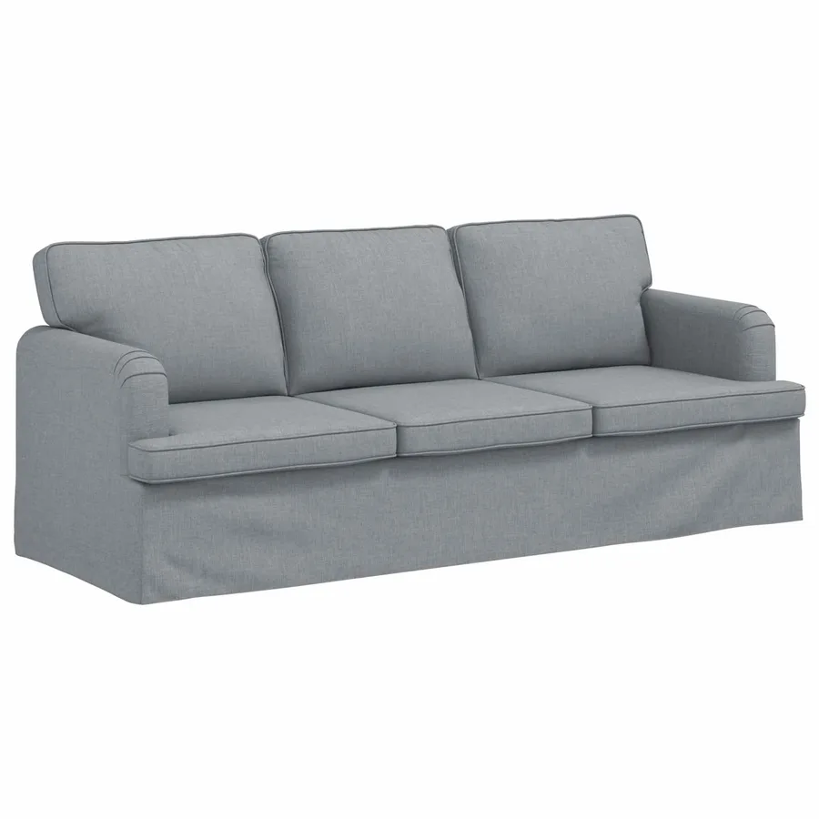Ensemble de Canapés 2 pcs Gris clair 201 x 80 x 85 cm tissu - 5
