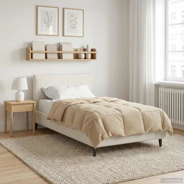 Duvet complet toute l'année Crème 135 x 200 cm Microfibre