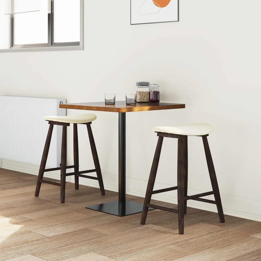Chaises de salle à manger 2 pcs Marron Clair 46 x 37 x 63 cm - 3