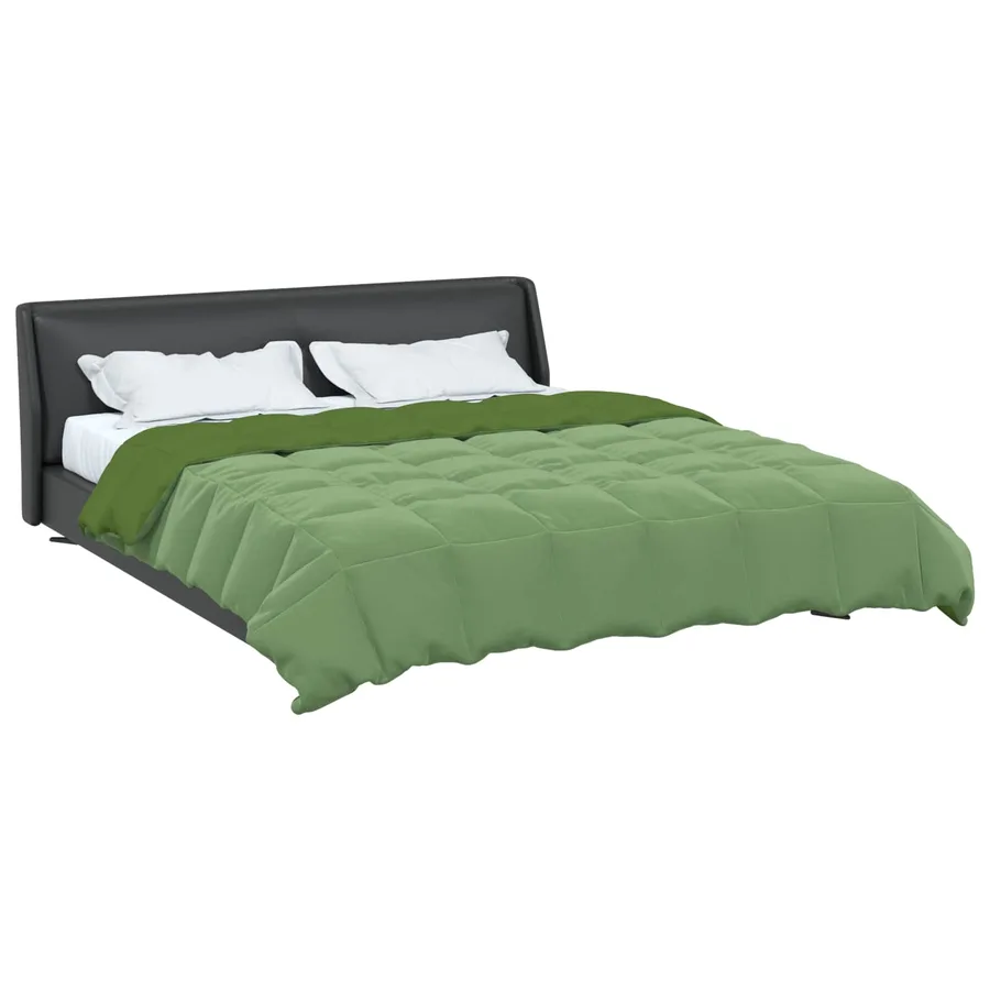Duvet d'hiver Matelassé Vert 200 x 200 cm Microfibre - 3