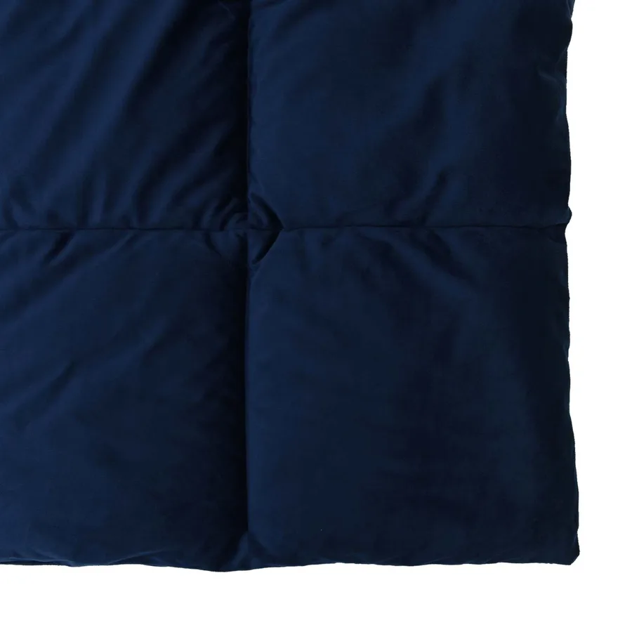 Duvet d'été simple Matelassé Bleu foncé 155 x 200 cm Microfibre - 6