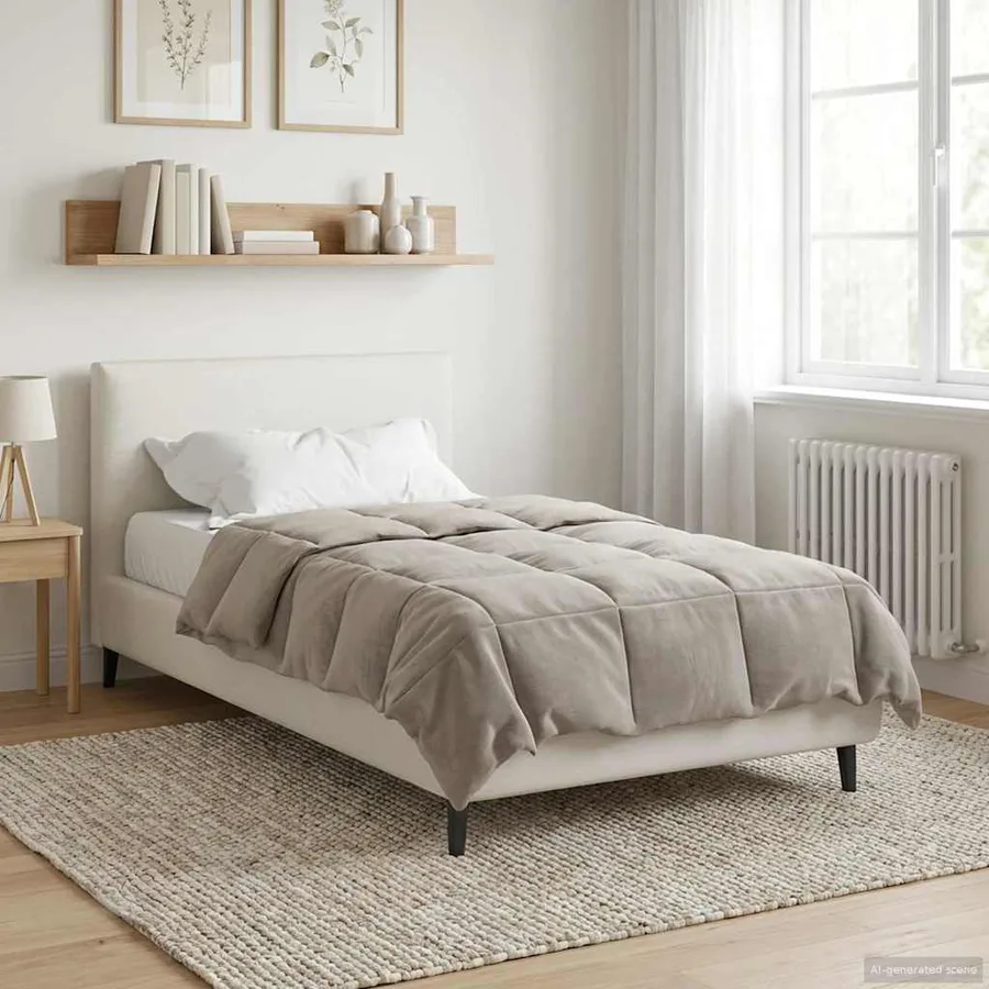 Duvet d'hiver Matelassé Crème 140 x 220 cm Microfibre - 4