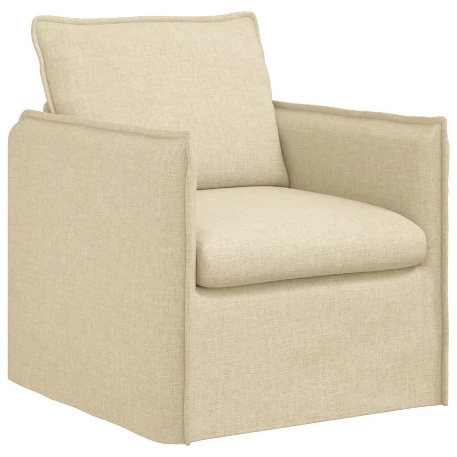 Ensemble de Canapés 2 pcs Crème 136 x 82 x 85 cm Tissu - 4