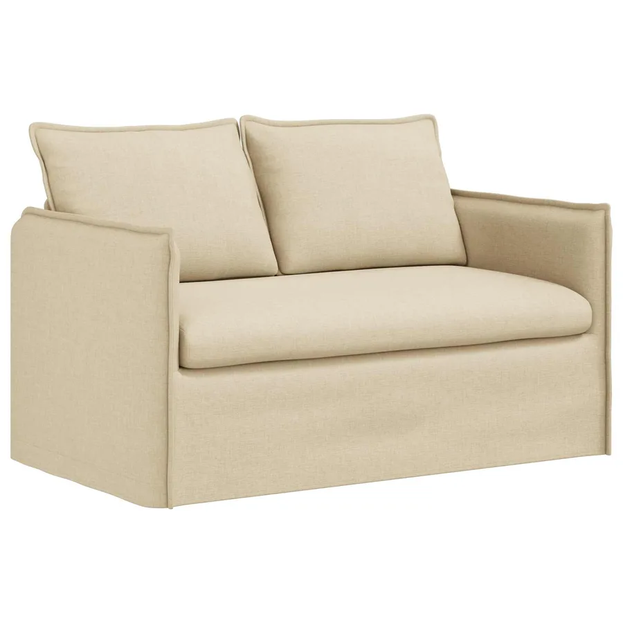 Ensemble de Canapés 2 pcs Crème 136 x 82 x 85 cm Tissu - 5