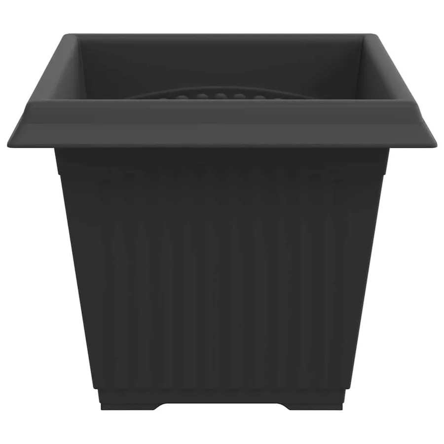 Pot de Fleurs Carré 24 pcs Noir 33 x 33 x 26 cm Plastique - 6