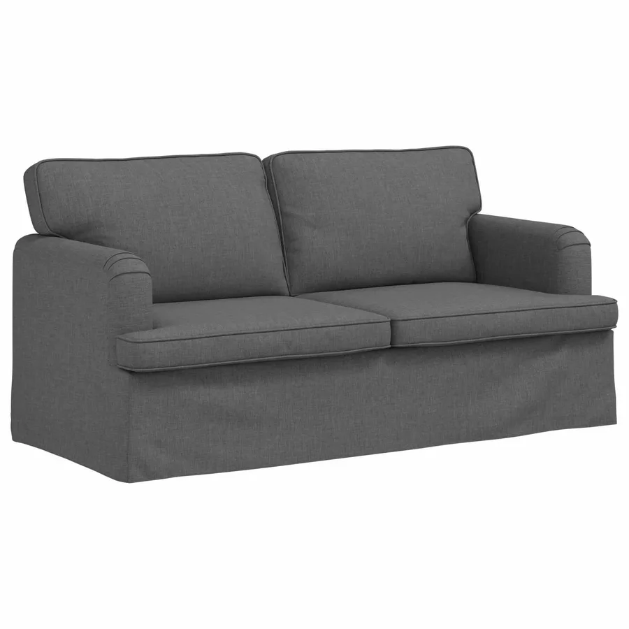 Ensemble de Canapés 2 pcs Gris foncé 162 x 80 x 85 cm tissu - 5