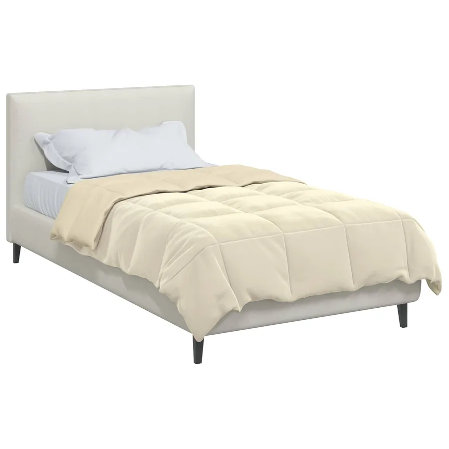 Duvet d'hiver Matelassé Crème 155 x 200 cm Microfibre - 3