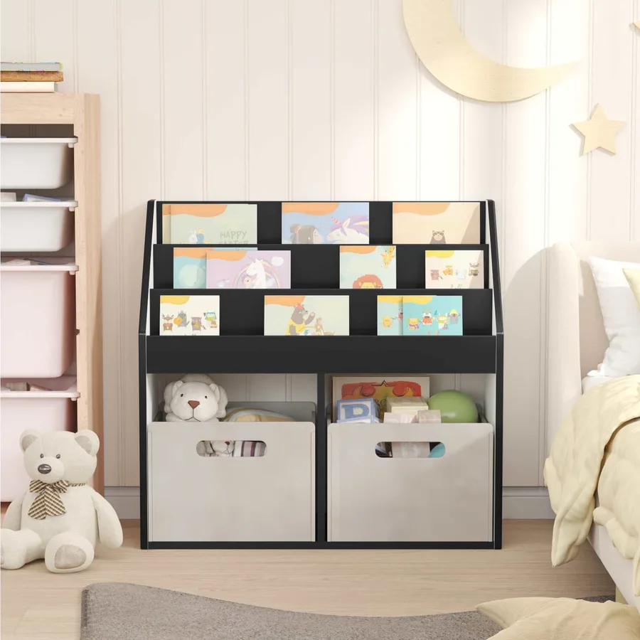 Bibliothèque pour enfants Noir 72,5 x 29,5 x 69 cm - 4