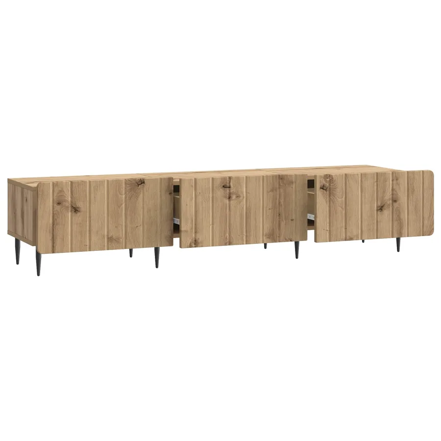 Meuble TV 147 x 34,5 x 32 cm Chêne artisanal Bois d'ingénierie - 5