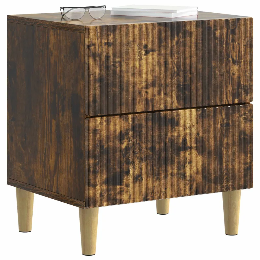 Cabinet de chevet 2 pcs Chêne fumé 43 x 34,5 x 48 cm - 3