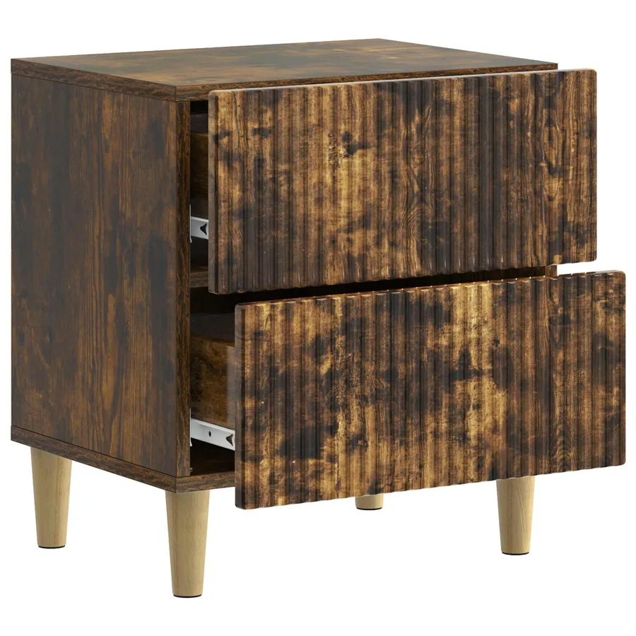 Cabinet de chevet 2 pcs Chêne fumé 43 x 34,5 x 48 cm - 6