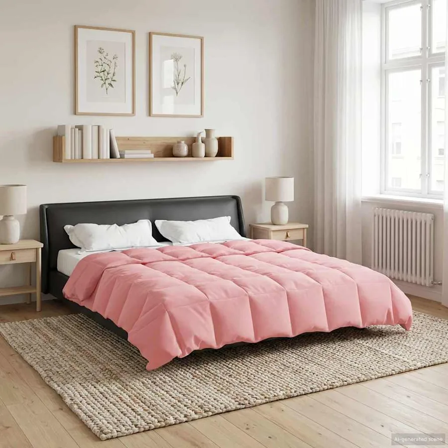 Duvet d'hiver Matelassé Rose 200 x 240 cm Microfibre - 4