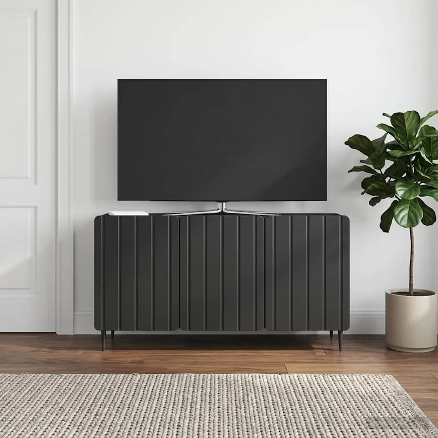 Meuble TV Noir 99 x 34,5 x 52 cm Bois d'ingénierie