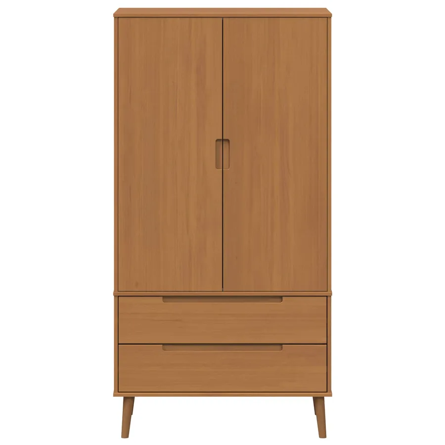 Armoire MOLDE Caramel 90 x 55 x 175 cm Bois de pin massif - 5