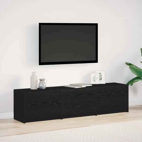 Meuble TV Chêne noir 165 x 34 x 40 cm Bois d'ingénierie